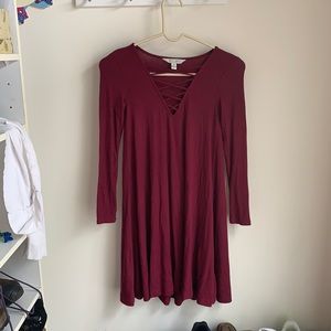 Soft and sexy maroon dress